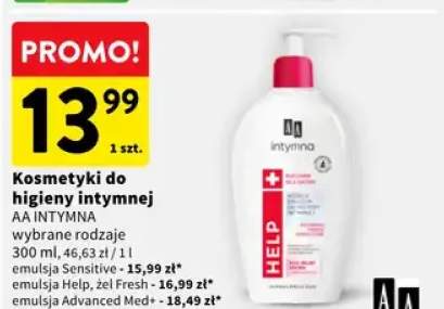 Kosmetyki do higieny intymnej AA Intymna wybrane rodzaje