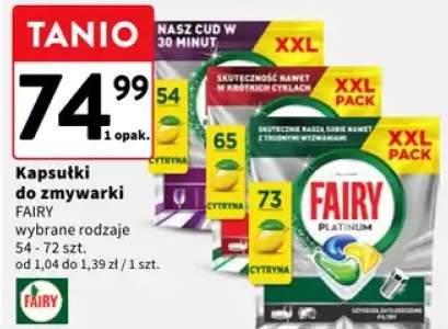 Kapsułki do zmywarki Fairy wybrane rodzaje