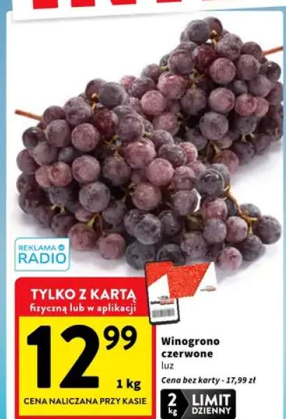 Winogrono czerwone luz