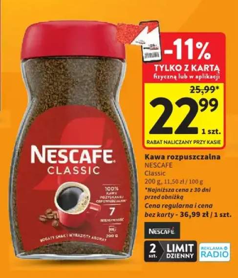 Kawa rozpuszczalna NESCAFE Classic