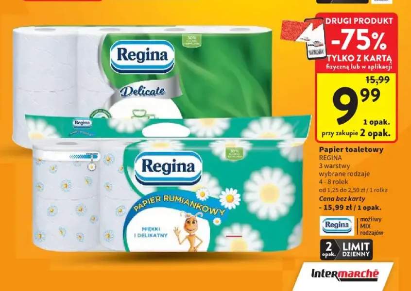 Papier toaletowy Regina Delicate 3 warstwy