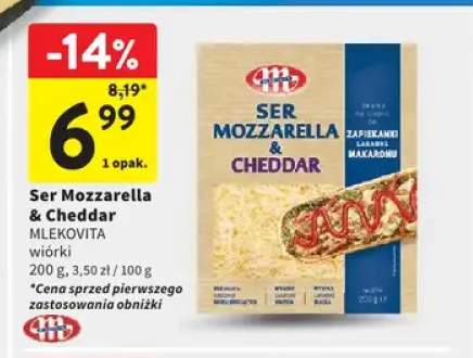 Ser Mozzarella & Cheddar Mlekovita wiórki