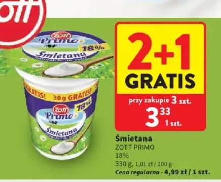 Śmietana 18% Zott Primo