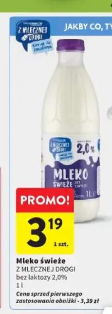 Mleko świeże bez laktozy 2,0% Z Mlecznej Drogi