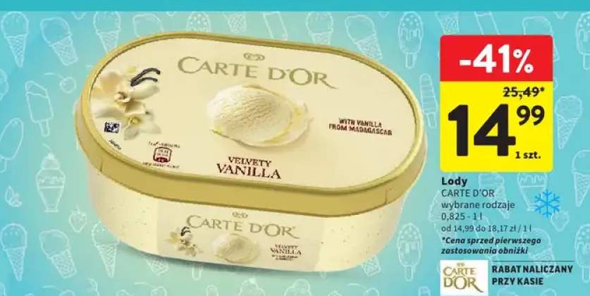 Lody Carte D'Or Velvety Vanilla