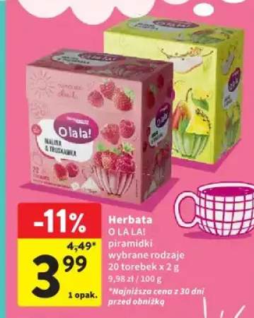 Herbata piramidki malina & truskawka O LA LA!