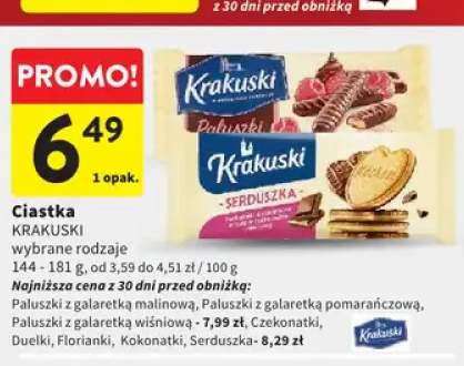 Ciastka KRAKUSKI Paluszki z galaretką malinową