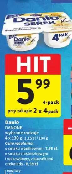 Serek Danio o smaku waniliowym 4-pak