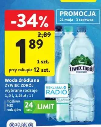 Woda źródlana Żywiec Zdrój niegazowana