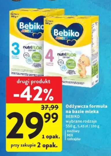 Odżywcza formuła na bazie mleka Bebiko Junior 4