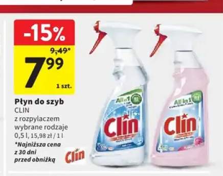 Płyn do szyb Clin z rozpylaczem