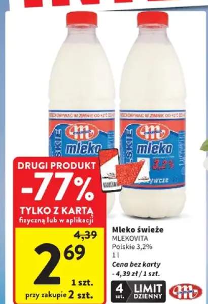 Mleko świeże MLEKOVITA Polskie 3,2%