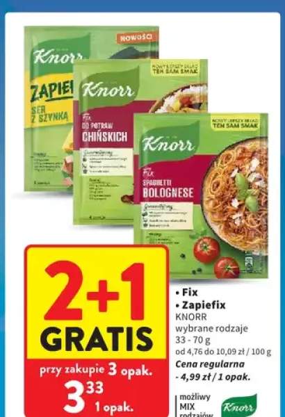 Zapiefix Knorr ser z szynką