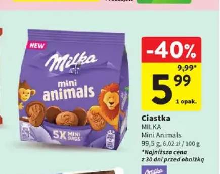 Ciastka Milka Mini Animals