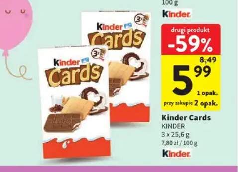 Ciastka Kinder Cards