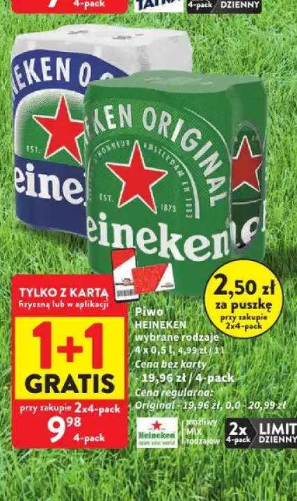 Piwo bezalkoholowe Heineken 0.0 4-pak 500ml