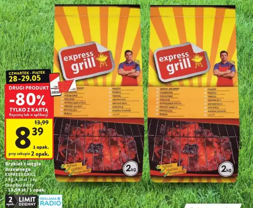 Brykiet z węgla drzewnego Express Grill
