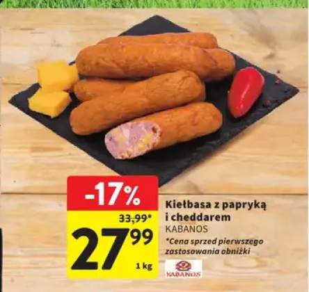 Kiełbasa z papryką i cheddarem KABANOS