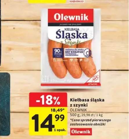 Kiełbasa śląska z szynki OLEWNIK