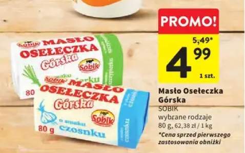Masło Osełeczka Górska SOBIK o smaku czosnku
