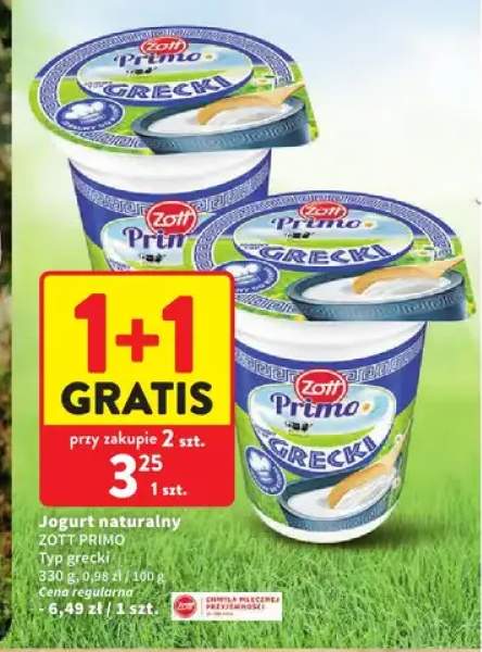 Jogurt naturalny ZOTT PRIMO Typ grecki