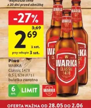 Piwo Warka Classic 1478