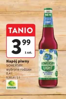 Napój piwny Somersby Blueberry & Lemon Light 400ml