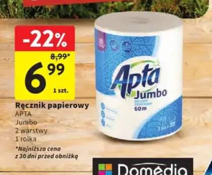 Ręcznik papierowy Apta Jumbo 2 warstwy 60m