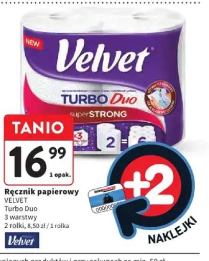 Ręcznik papierowy VELVET Turbo Duo 3 warstwy