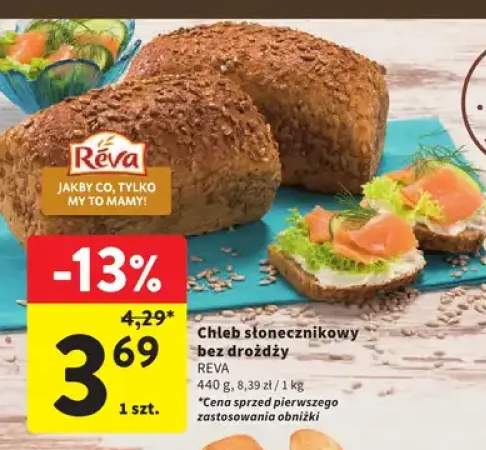 Chleb słonecznikowy bez drożdży Reva