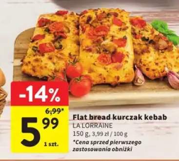 Flat bread kurczak kebab La Lorraine
