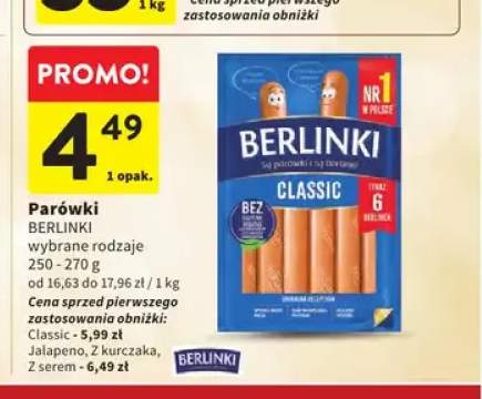 Parówki BERLINKI Jalapeno 250-270g