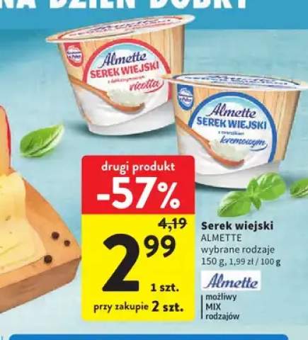Serek wiejski Almette z delikatnym serem ricotta