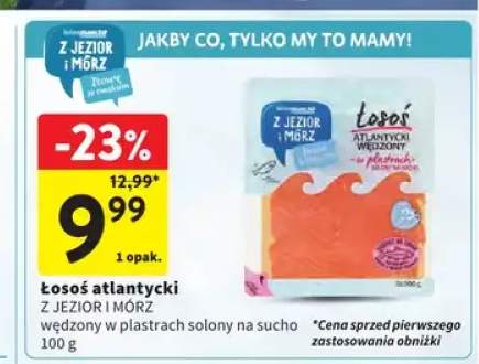 Łosoś atlantycki Z JEZIOR I MÓRZ wędzony w plastrach solony na sucho