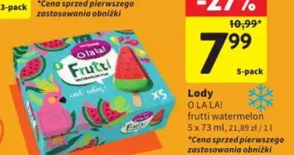 Lody frutti watermelon O LA LA! 5-pak 73ml