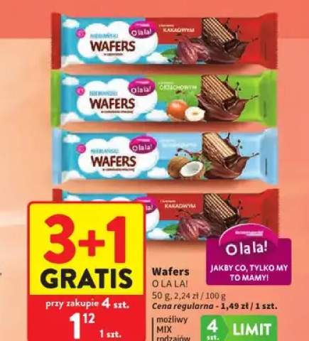 Wafers O La La! z kremem orzechowym