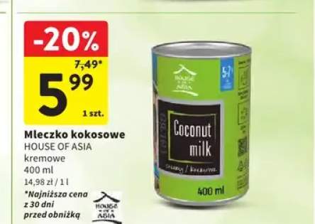 Mleczko kokosowe HOUSE OF ASIA kremowe 400ml