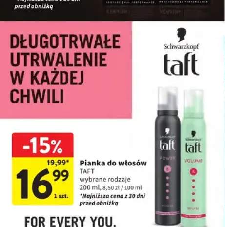 Pianka do włosów Taft