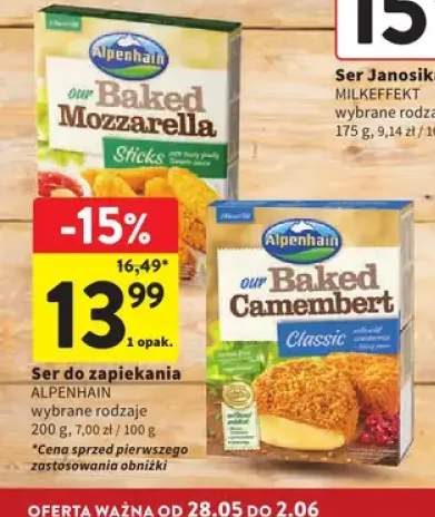Ser do zapiekania ALPENHAIN Baked Mozzarella Sticks