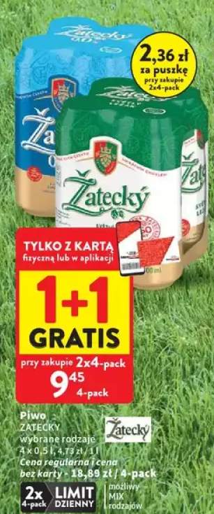 Piwo bezalkoholowe Zatecky 0.0% 4-pak 500ml