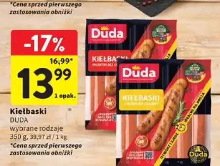 Kiełbaski z serem bez osłonki Duda
