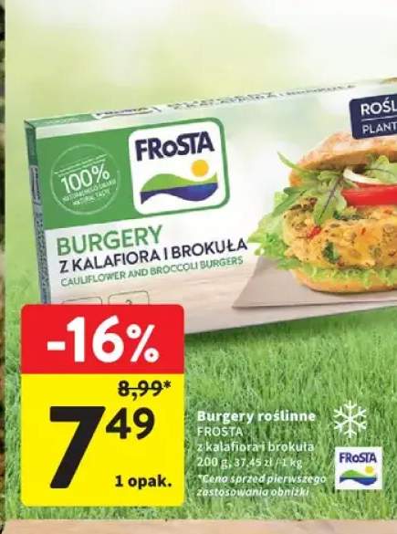 Burgery roślinne z kalafiora i brokuła FROSTA