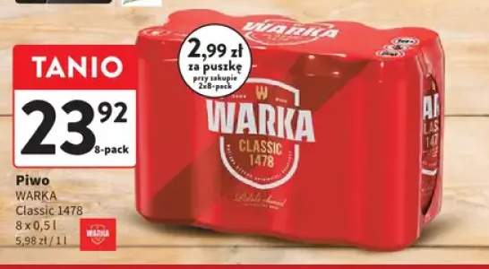 Piwo Warka Classic 1478 8-pak 500ml