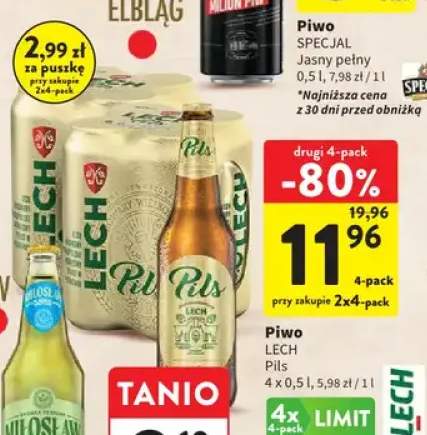 Piwo Lech Pils 4-pak 500ml