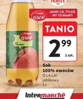 Sok 100% owoców O la la! jabłkowy