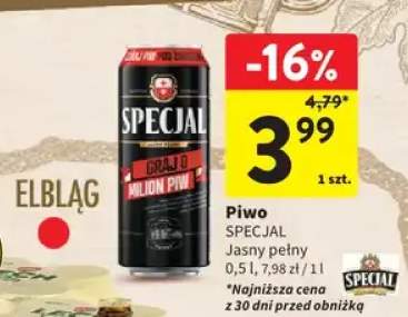 Piwo Specjal Jasny pełny