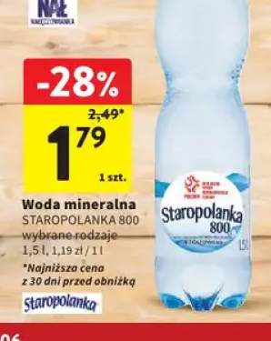 Woda mineralna Staropolanka 800