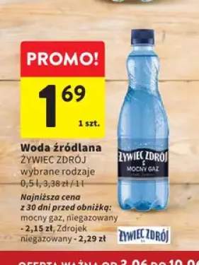 Woda źródlana Żywiec Zdrój Mocny Gaz