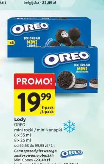 Lody OREO mini kanapki 6-pak 55ml
