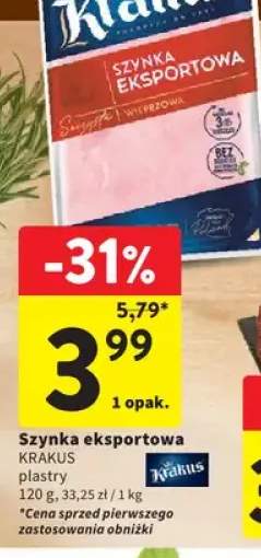 Szynka eksportowa Krakus plastry